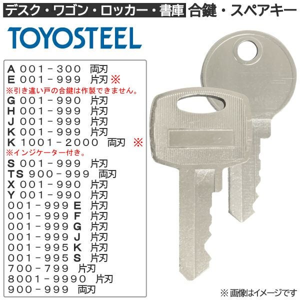 TOYOSTEELの合鍵作成（非純正）